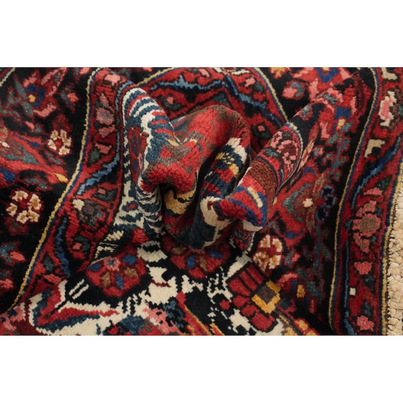 Hand Knotted Oriental 100% Wool Carpet Traditional Floral Beige & Ivories Bakhtiari Area Rug - 13' 1'' X 6' 1''