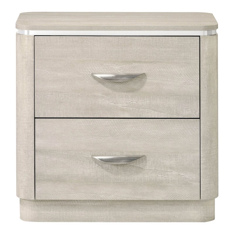 Furniture of America Krale Modern Grey Wood 2-Drawer Nightstand - Dusty Grey