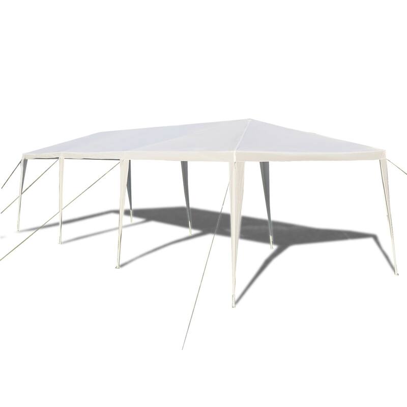Gymax White Wedding Tent 10'x30'Outdoor Party Canopy Events