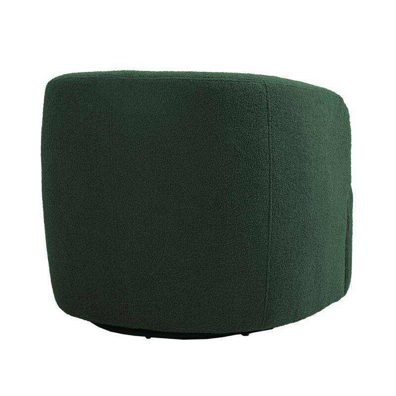 2Set Modern 360-degree Rotation Teddy Barrel Chairs