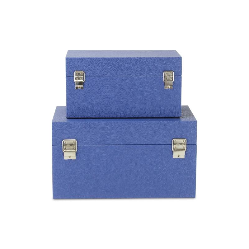 Galena White Shagreen Double Happiness Storage box Set of 2
