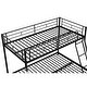 preview thumbnail 6 of 10, Kid Bed Frame Metal Twin over Full Bunk Bed with Safety Guardrail