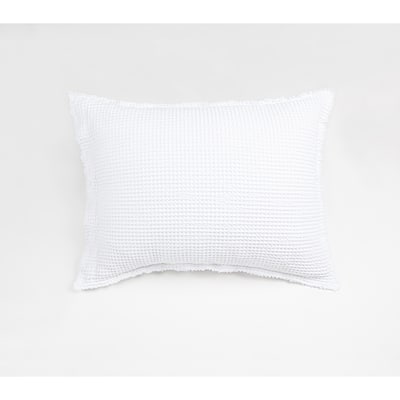 Tipton Matelasse Sham, White, Standard