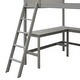 preview thumbnail 19 of 55, Full Size Wooden Loft Bed with Desk and Shelves, Space-Saving Design