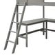 preview thumbnail 39 of 55, Full size Loft Bed with Shelves and L-shape Desk