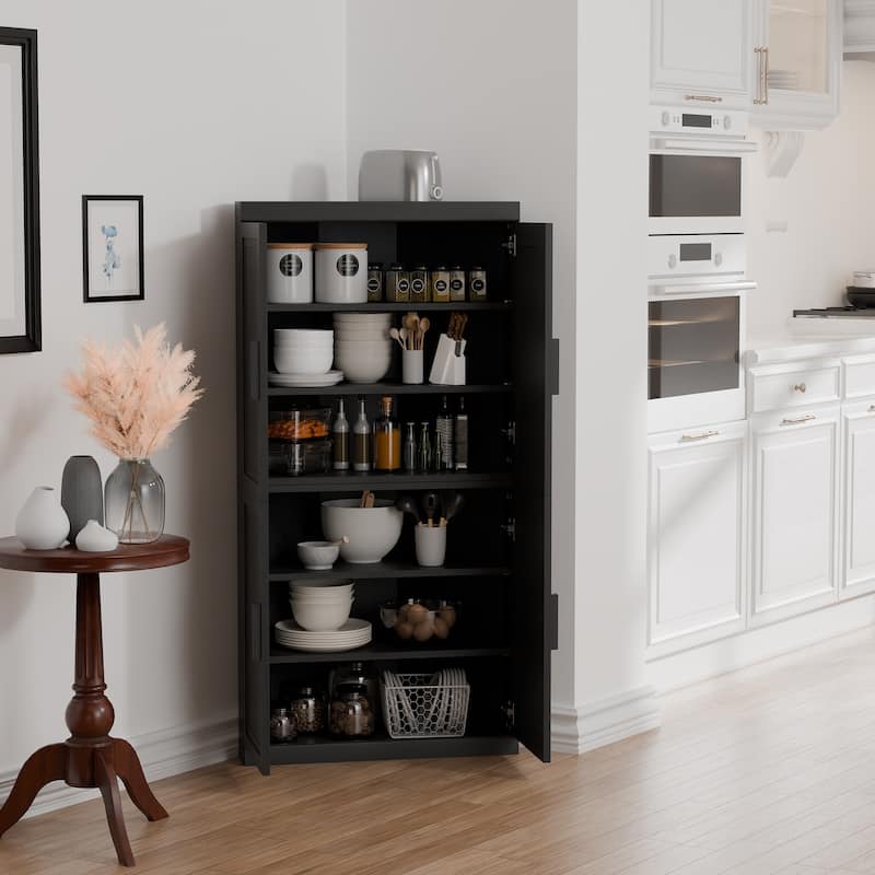 62 " Corner Cabinet Free-Standing Storage Organizer