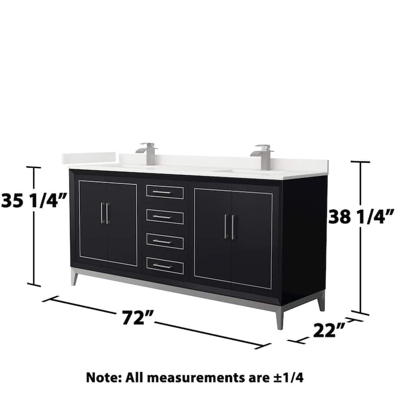 Wyndham Collection WCH515172D-QTZ-UNSMXX Marlena 72" Free Standing