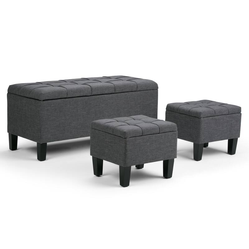 WYNDENHALL Lancaster 44 inch Wide Contemporary Rectangle Storage Ottoman