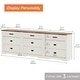 preview thumbnail 69 of 71, WAMPAT Mid Century Modern Dresser, 31.9" Tall Storage Cabinet with Drawers