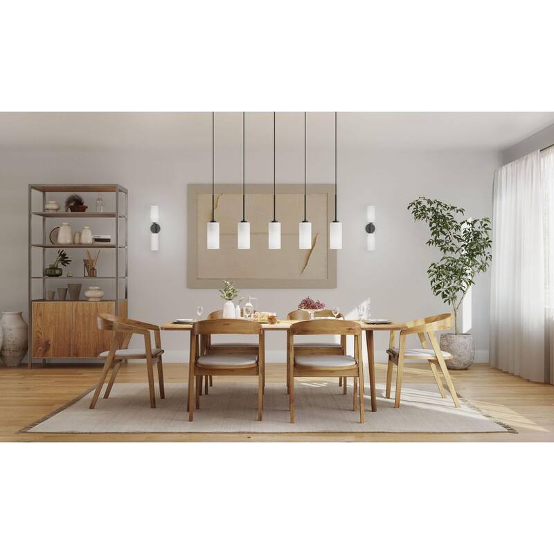 Cofield Collection Two-Light Matte Black Transitional Wall Bracket - 22.5 in x 5.62 in x 4.87 in