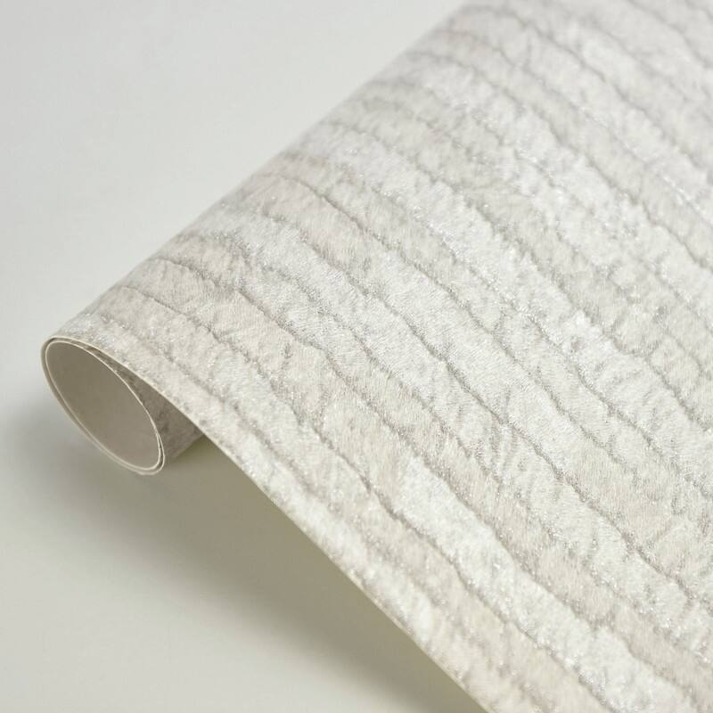 Brewster Down Off-White Stripe Wallpaper - 21in x 396in x 0.025in