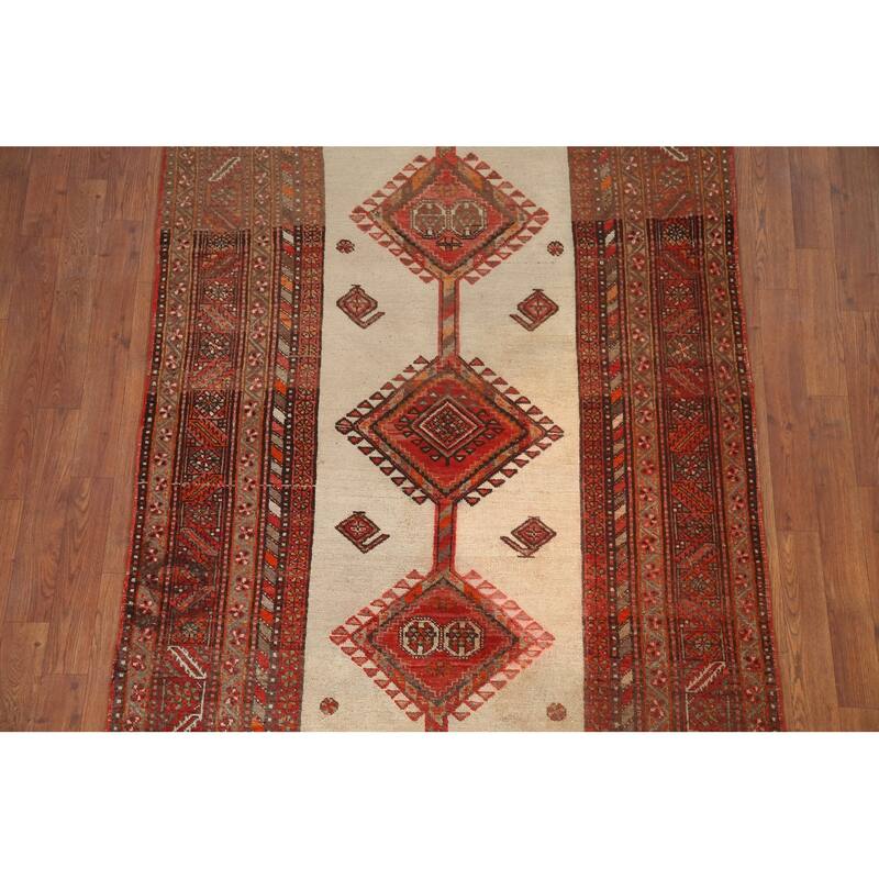 Malayer Vegetable Dye Persian Rug Hand-knotted Wool Carpet - 4'2" x 6'8"