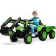 preview thumbnail 23 of 27, 12V 3 in 1 Kids Ride on Excavator & Tractor with Detachable Trailer