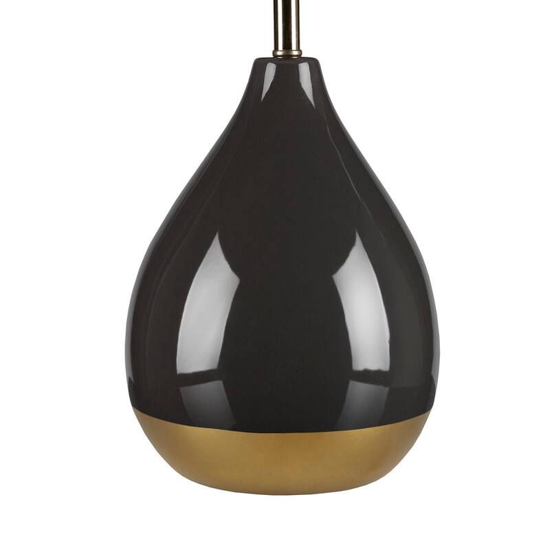 2-Tone Ceramic Table Lamp Set of 2 Black/Gold See below