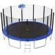 preview thumbnail 3 of 7, 16FT Trampoline for Kids with Safety Enclosure Net, Basketball Hoop and Ladder, Easy Assembly Round Outdoor Recreational Trampol