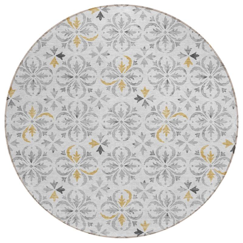 HomeRoots Floral Transitional Rectangle Outdoor Rug