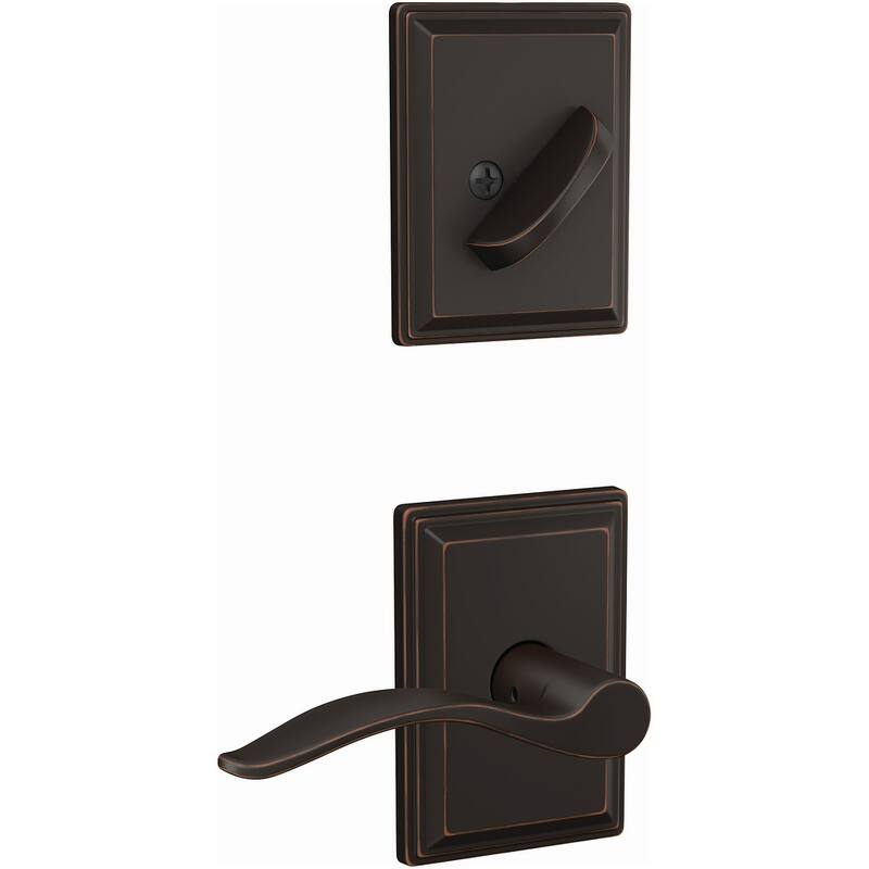 Schlage FC94-PEN-GDV Custom Interior Only Non-Turning One-Sided Dummy - Aged Bronze