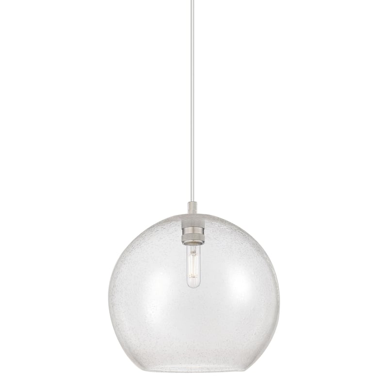 Innovations Lighting 434-1P-12-12 Crown Point Pendant Crown Point 12" - Satin Nickel / Seedy