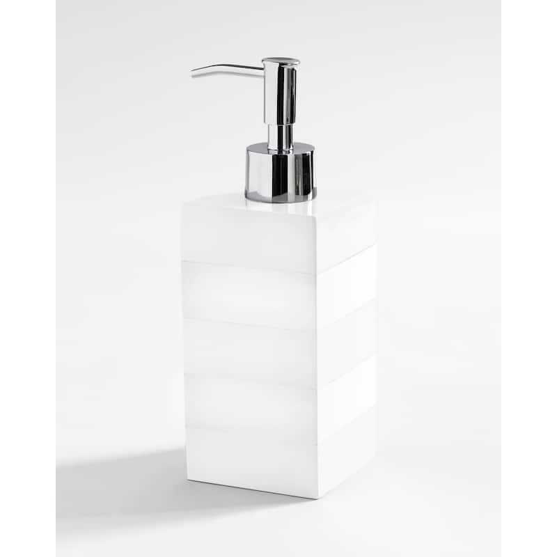 Kassatex Cabana White Bath Accessory collection - Lotion Dispenser