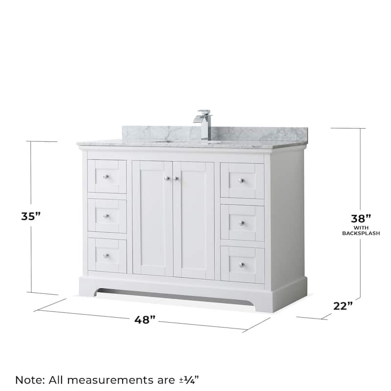 Wyndham Collection Avery 48" Free Standing Single Basin Vanity Set
