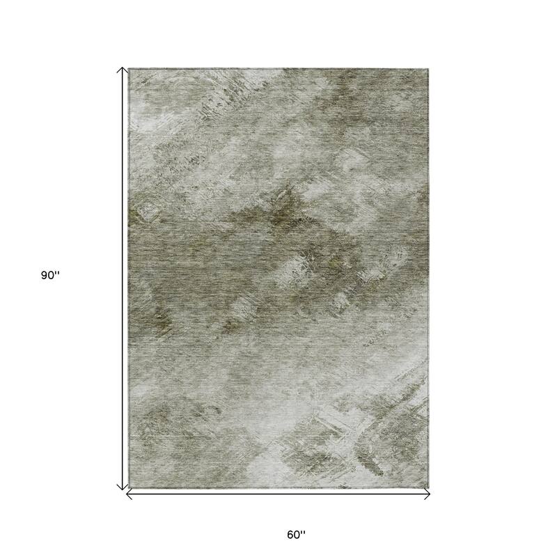 HomeRoots Abstract Transitional Rectangle Outdoor Rug
