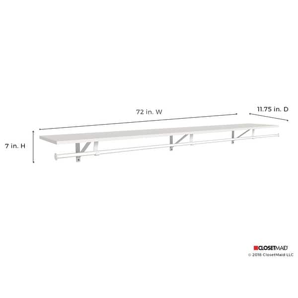 ClosetMaid Laminate Shelf Kit with Adjustable Hang Rod Bed Bath