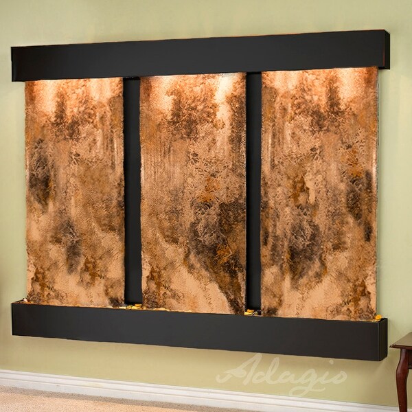 Deep Creek Falls Fountain - Blackened Copper - Squared Edges - Choose Options