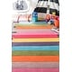 preview thumbnail 12 of 12, nuLOOM Handmade Kids Striped Multicolor Abstract Area Rug