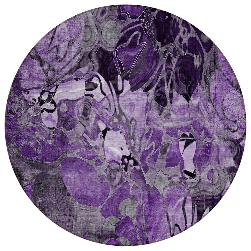 Malu Artistic Abstract Weather Resistant Timeless Fusion Outdoor Rug
