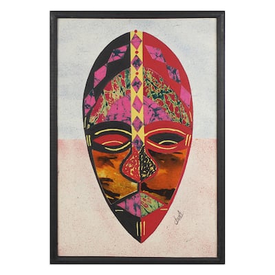 Novica Handmade Think Twice Cotton Batik Collage