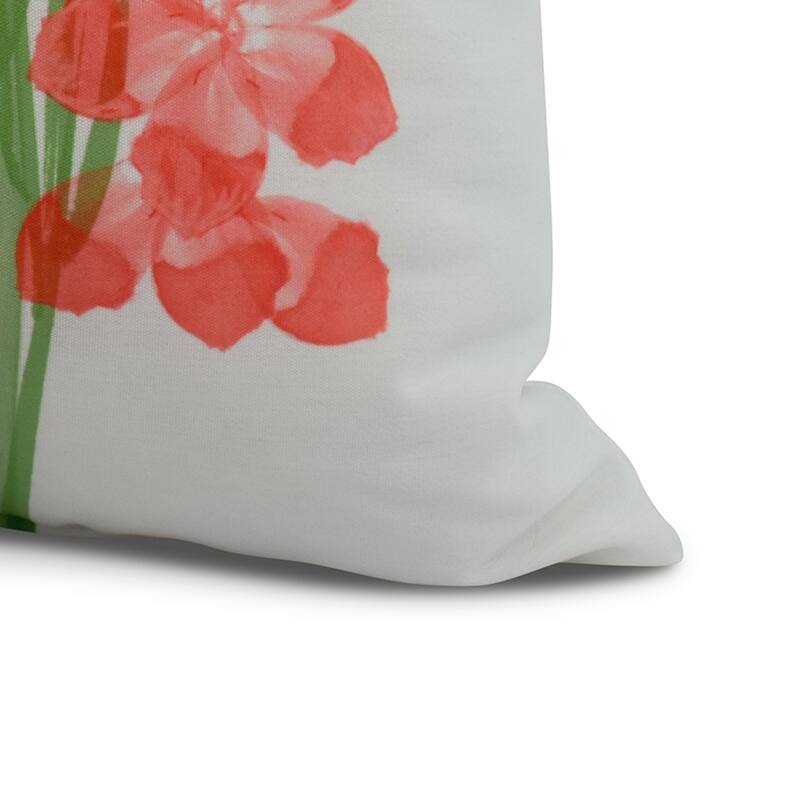 16 x 16 Inch Florpalida Floral Print Outdoor Pillow