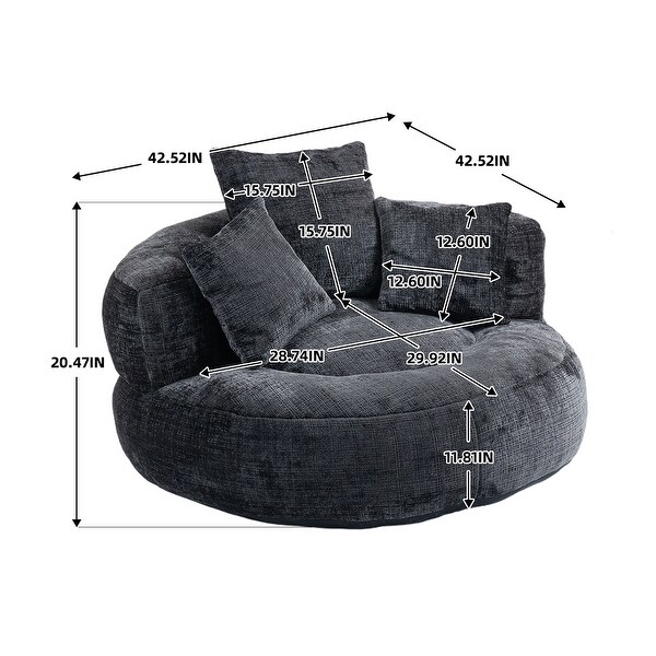 Bean Bag Chair Lazy Sofa Durable Comfort Lounger High Back Bean