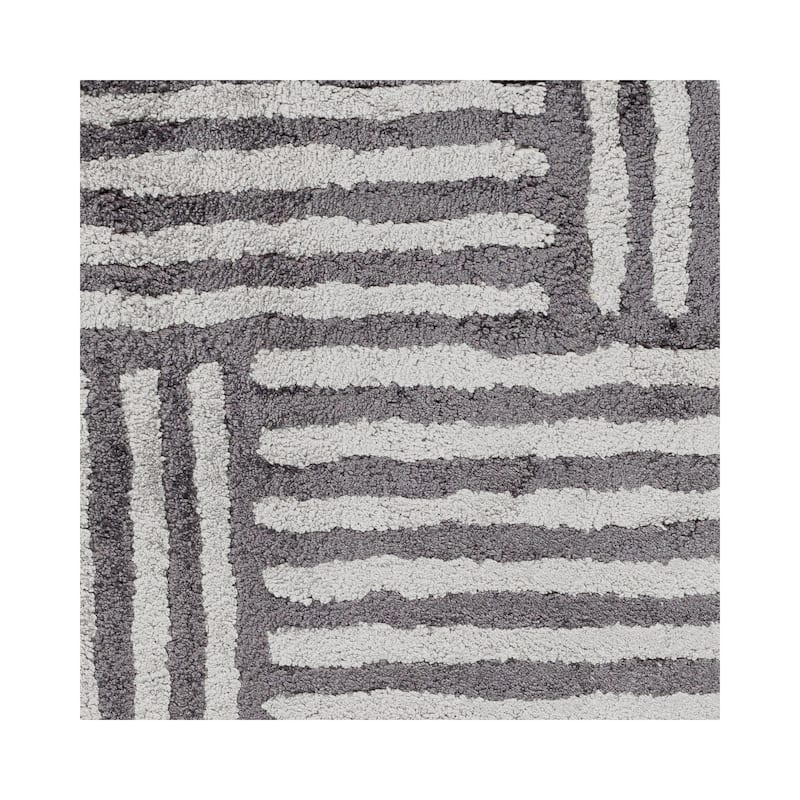 Livabliss Quartz Minimalist Stripe Hand Tufted Area Rug