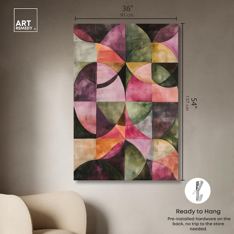 Tessellated Arcs Canvas by Art Remedy, Gallery Wrapped