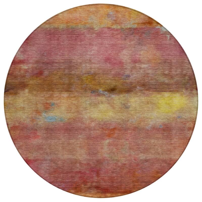 Machine Washable Indoor/ Outdoor Contemporary Ombre Chantille Rug