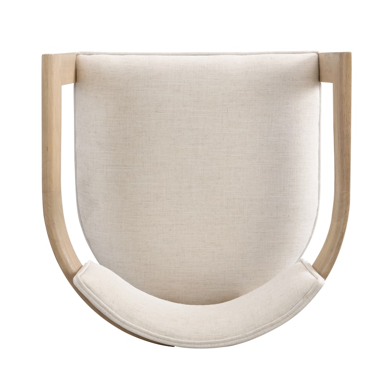 Conrad Sophisticated Modern Dining Chair With Armrest and Solid Wood Frame by Christopher Knight Home