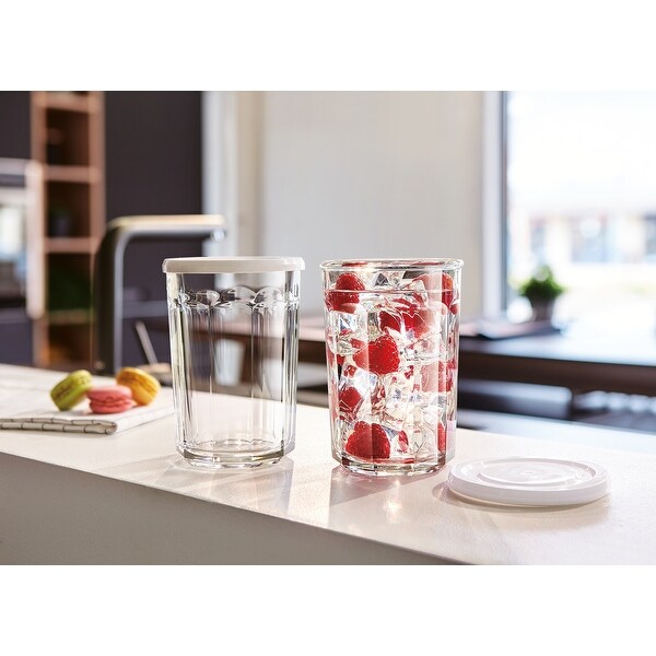 Luminarc Working Glass 21 Ounce Storage Jar/Cooler, Set of 4 - Bed