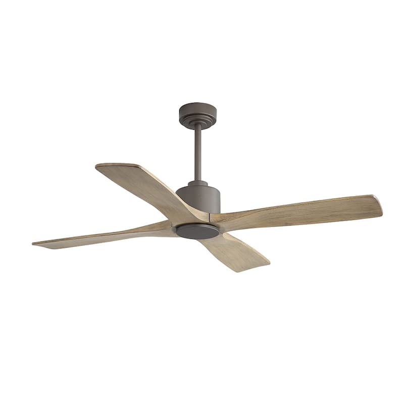 MLiAN 54 inch 4 Soild Wood Blades Indoor Ceiling Fan with Remote - 54 inch