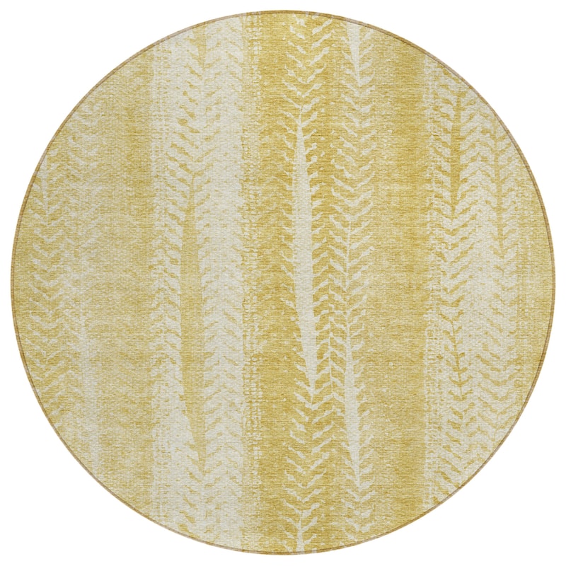 Machine Washable Indoor/ Outdoor Chantille Modern Imprints Rug