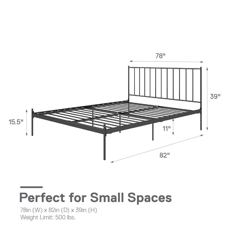 RealRooms Ares Adjustable Height Metal Bed Frame