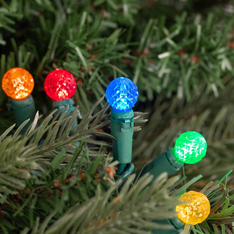 LED G12 Berry Christmas Lights - Multicolor - 16' Green Wire - 50 ct
