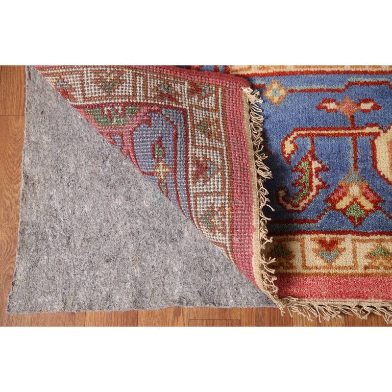 Transitional Floral Oushak Area Rug Handmade Wool Carpet - 8'11"x 11'11"