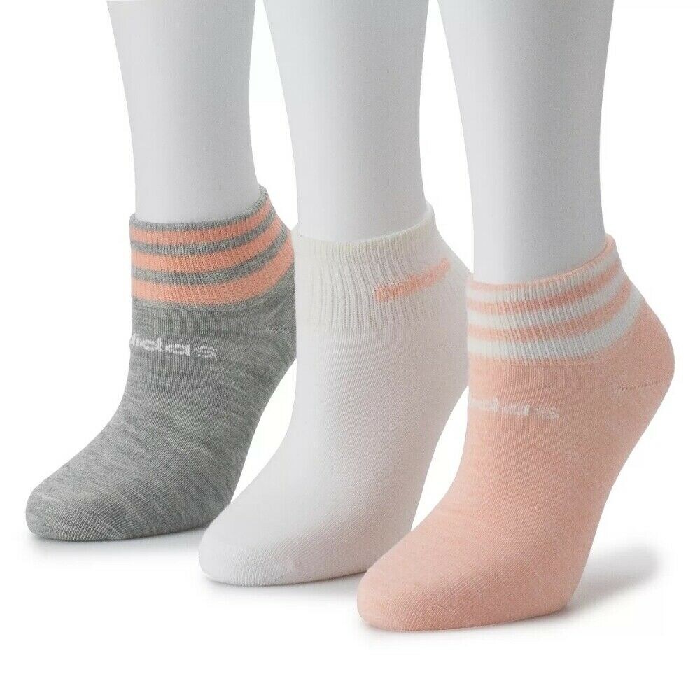 adidas Women's 3-Stripe Low Cut Socks (3-Pair), Medium, (Shoe Size 5-10) -  Overstock - 32462195