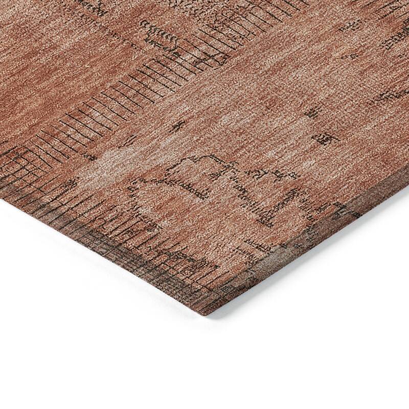 HomeRoots Patchwork Transitional Rectangle Outdoor Rug