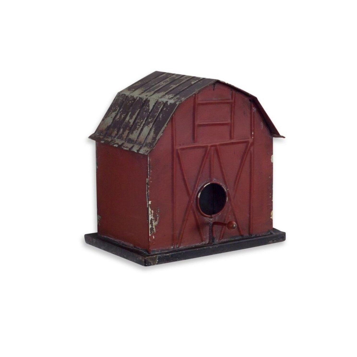 Shop Set Of 2 Cherry Red Rustic Distressed Metal Decorative Barn