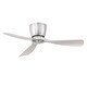 preview thumbnail 2 of 5, Fanimation Klinch 44 inch Indoor/Outdoor Flush Mount Ceiling Fan with LED Light Kit and Remote - Brushed Nickel