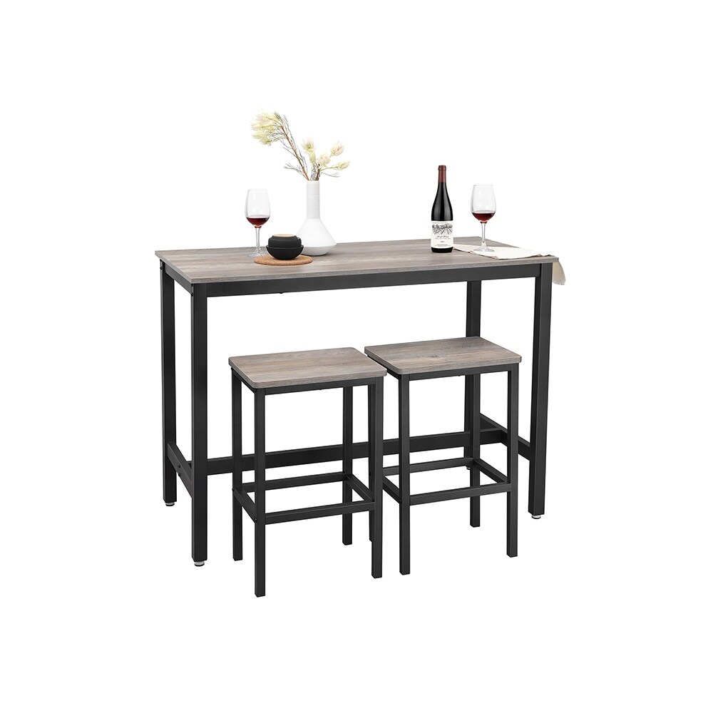 Bar Height Table And Chairs VASAGLE Bar Table Set, Bar Table With