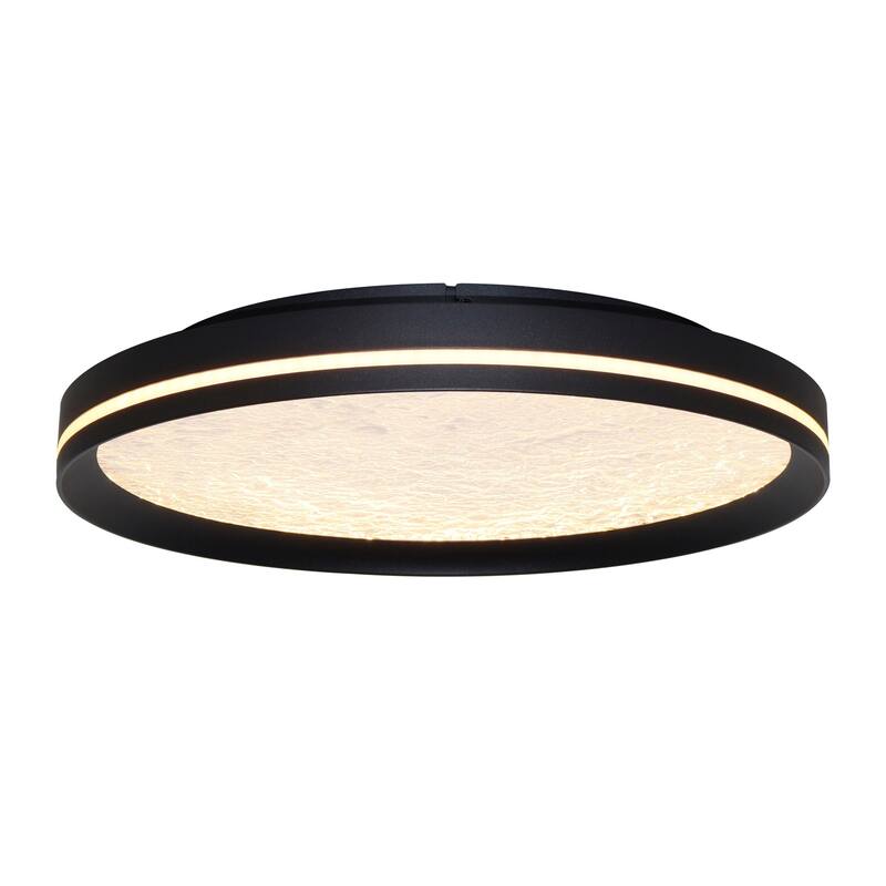 Artcraft Luna Integrated LED Flush Mount - Black
