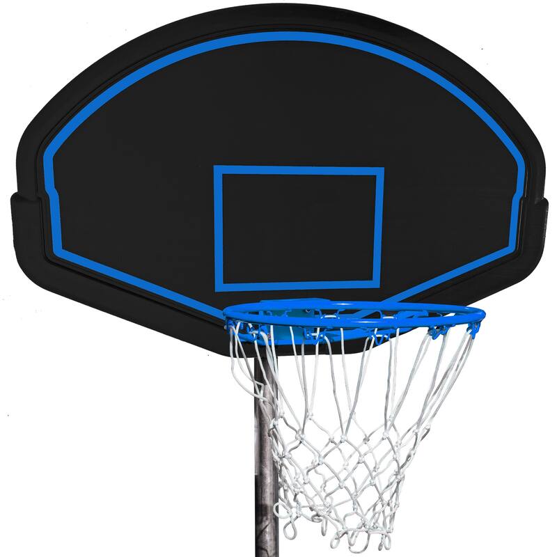16FT Trampoline for Adults & Kids with Basketball Hoop, Double-sided cover,Outdoor Trampolines w/Ladder and Safety Enclosure Net - N/A