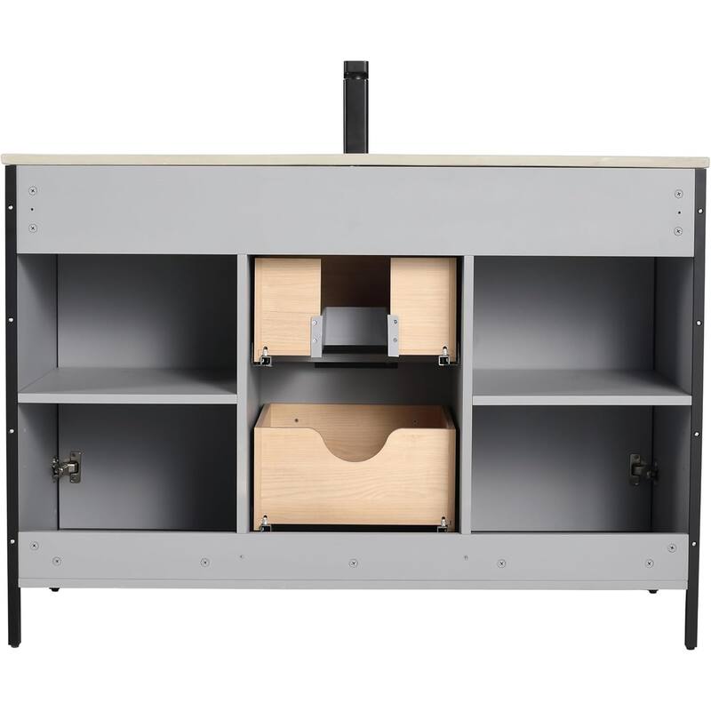 Blossom Annecy 48" Freestanding Bathroom Vanity w/ Black Ceramic Sink